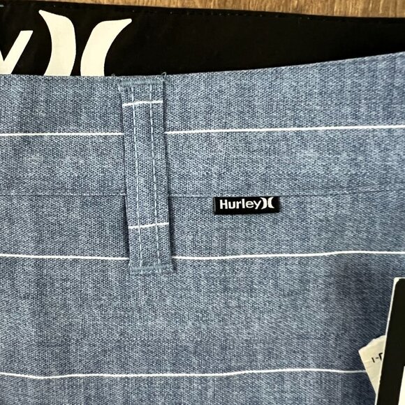 NEW Hurley Men's Dri-FIT Porter 21" Walk Shorts Blue Stripe Sz 28 - Picture 7 of 12